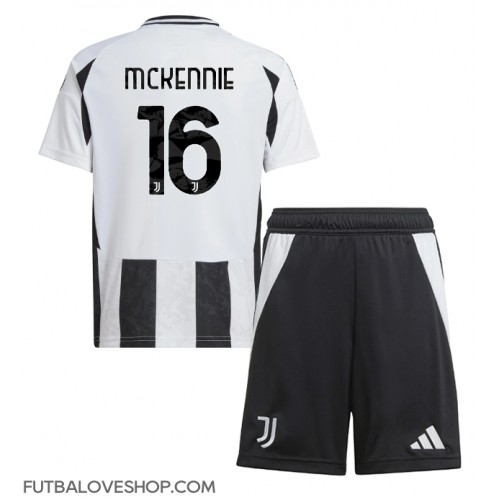 Dres Juventus Weston McKennie #16 Domáci pre deti 2024-25 Krátky Rukáv (+ trenírky)